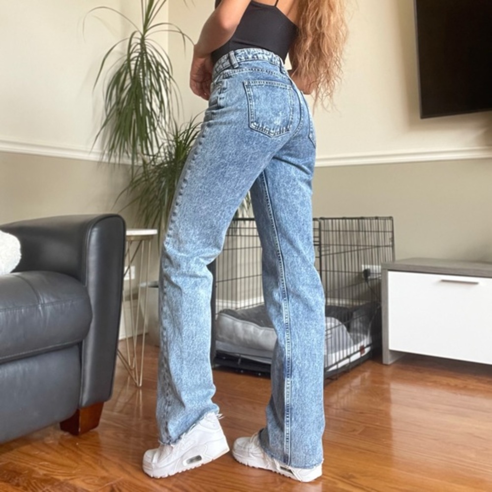 SO High-Rise Raw Hem Slim Straight Jeans